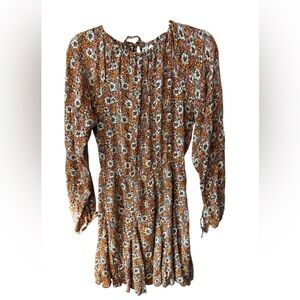 ROXY Boho Multicolor Floral Dress – Size Medium